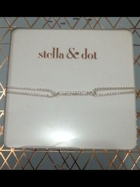 Stella & Dot Pave Wishing Bracelet- Silver